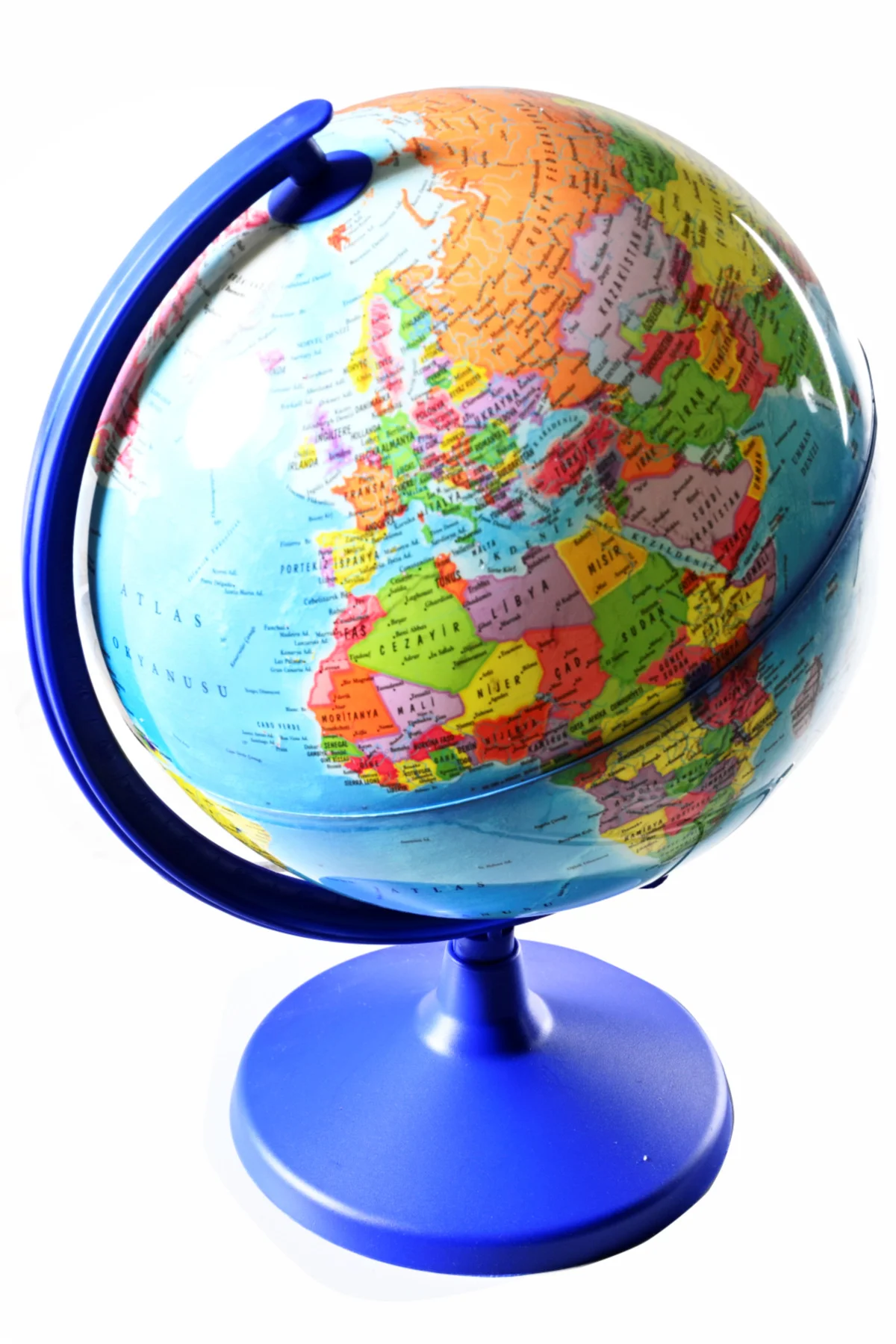 IŞIKLI SİYASİ DÜNYA KÜRE ( YERKÜRE ) 26 CM - YAZILIP SİLİNEBİLİR 