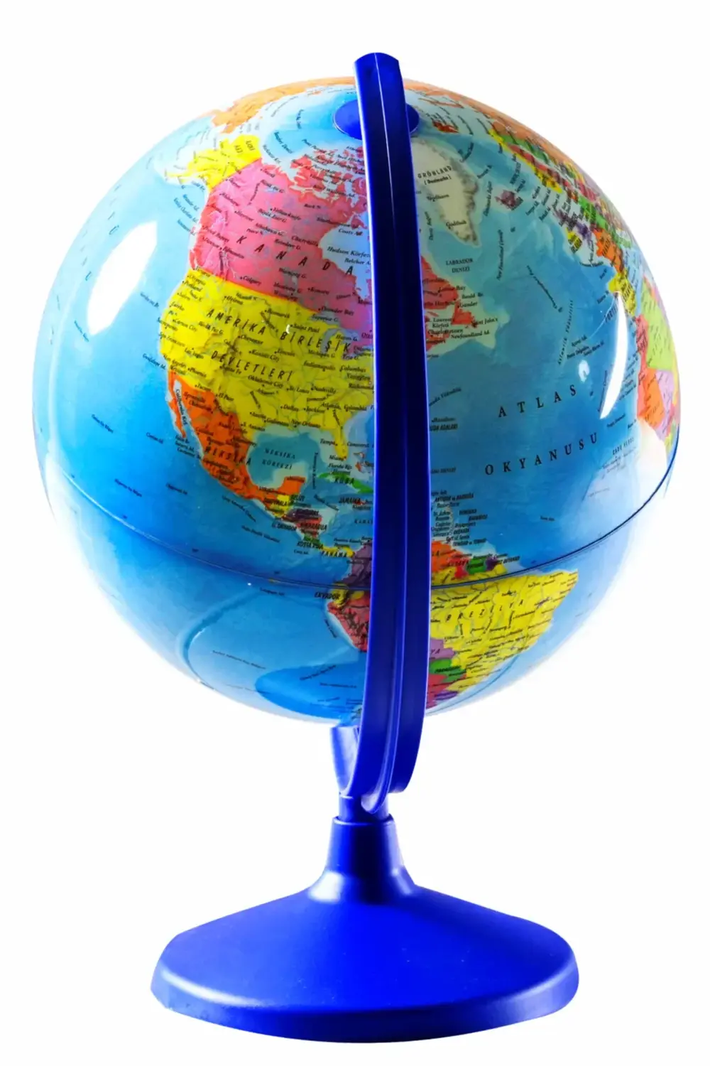 IŞIKLI SİYASİ DÜNYA KÜRE ( YERKÜRE ) 26 CM - YAZILIP SİLİNEBİLİR