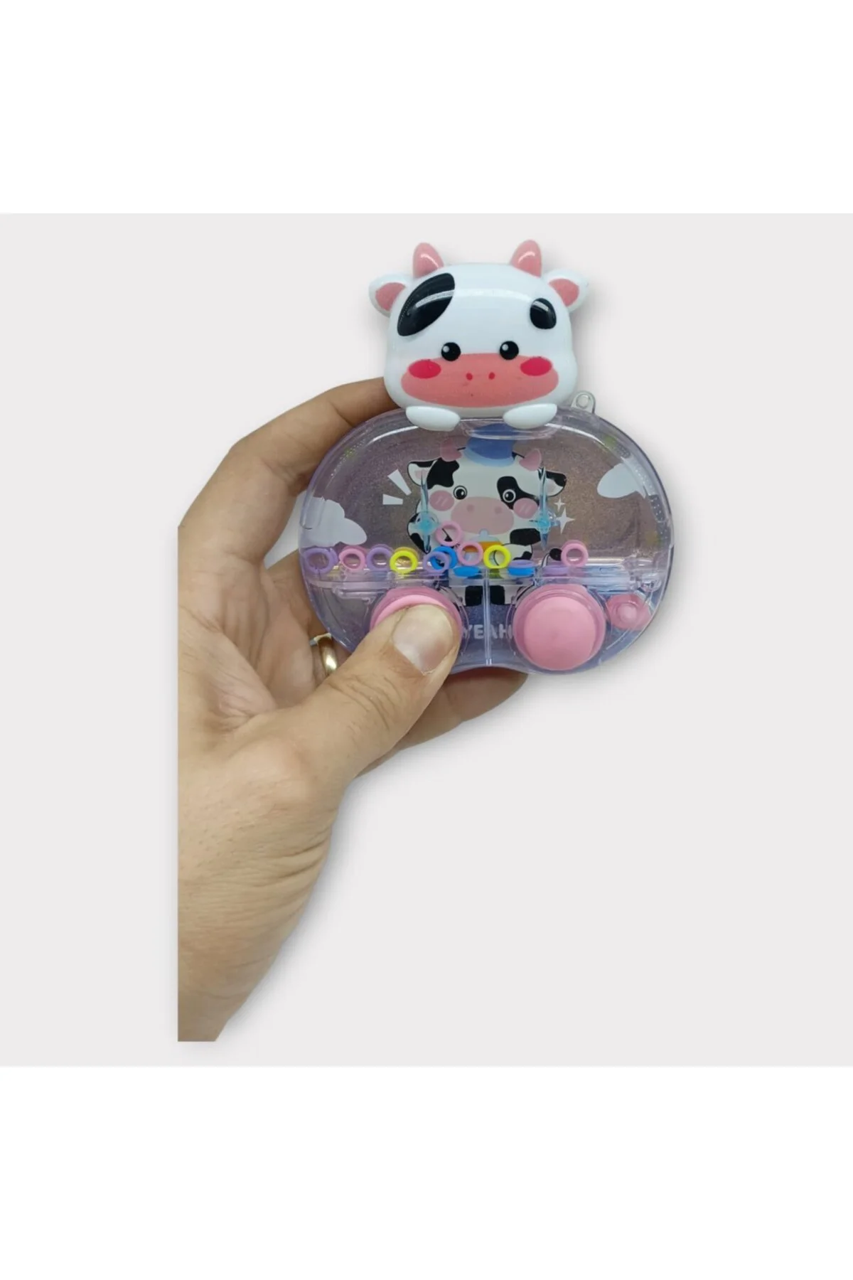 Işıklı Su Oyunu - Halka Geçirme - Fidget Oyun - Siyah İnek (Lisin