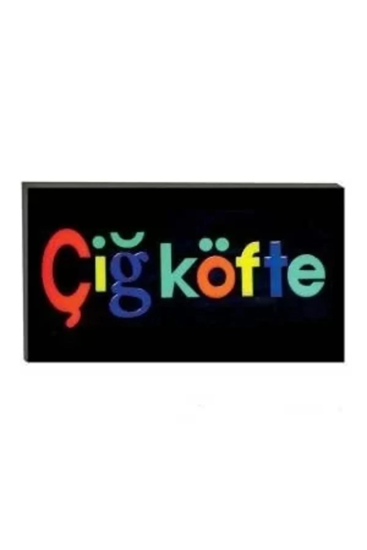 Işıklı Tak Çalıştır Hazır Tabela Çiğ Köfte