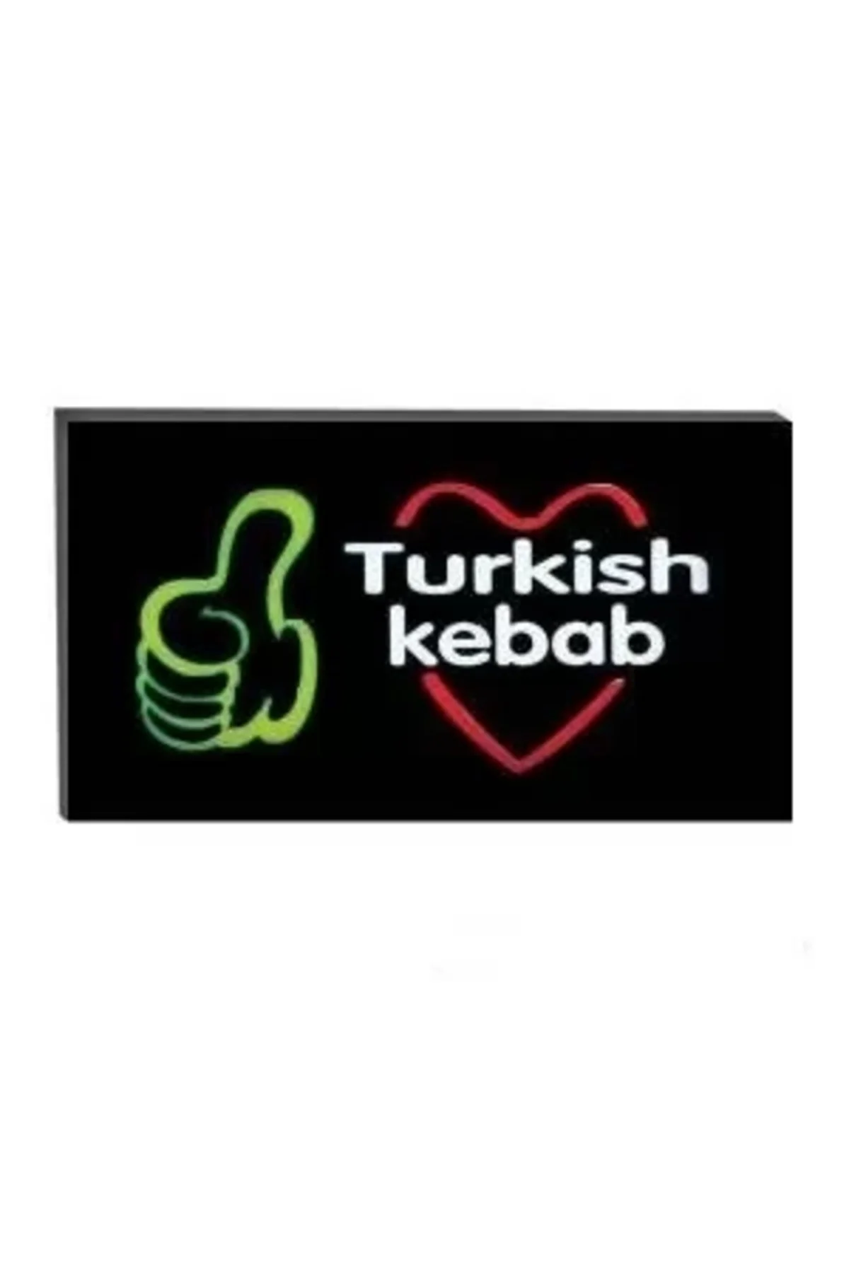 Işıklı Tak Çalıştır Hazır Tabela Turkish Kebap