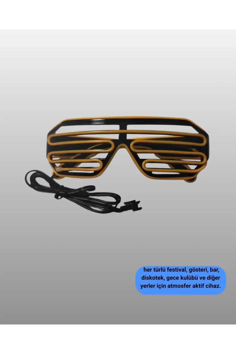 Işıklı Tasarımlı Led Gözlük Eğlence Aksesuarı