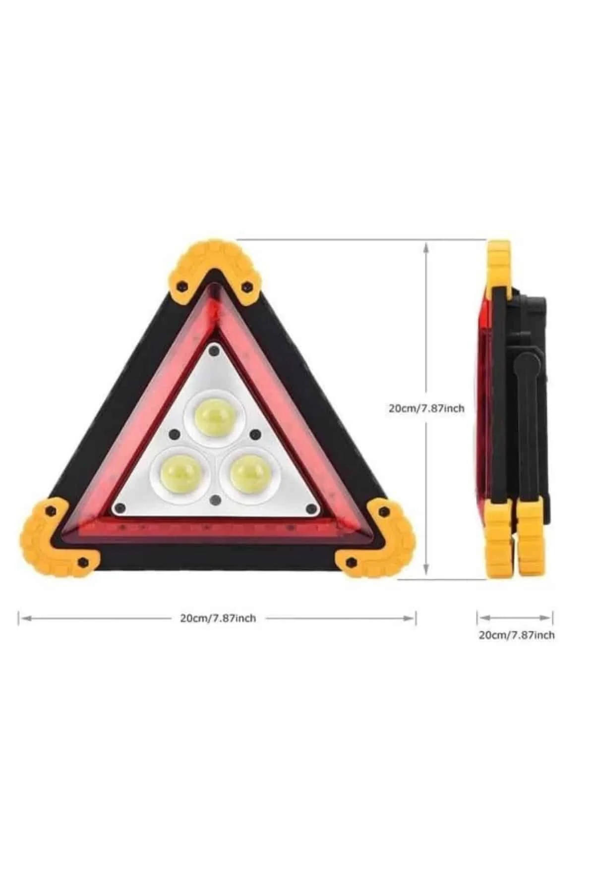 Işıklı Üçgen Reflektör Led Projektör Acil Durum Feneri Flaşör 500