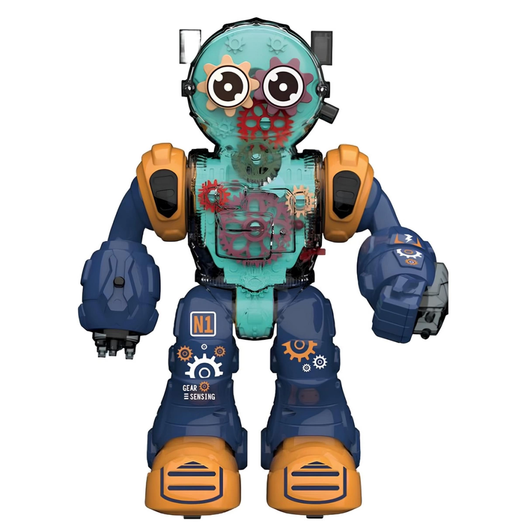 Işıklı ve Müzikli Şeffaf Renkli Robot Işıklı ve Müzikli Şeffaf Renkli Robot