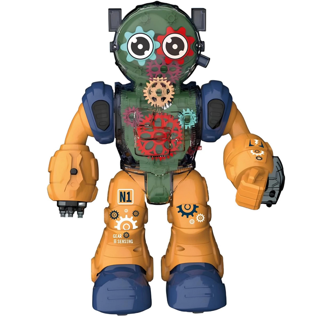 Işıklı ve Müzikli Şeffaf Renkli Robot Işıklı ve Müzikli Şeffaf Renkli Robot