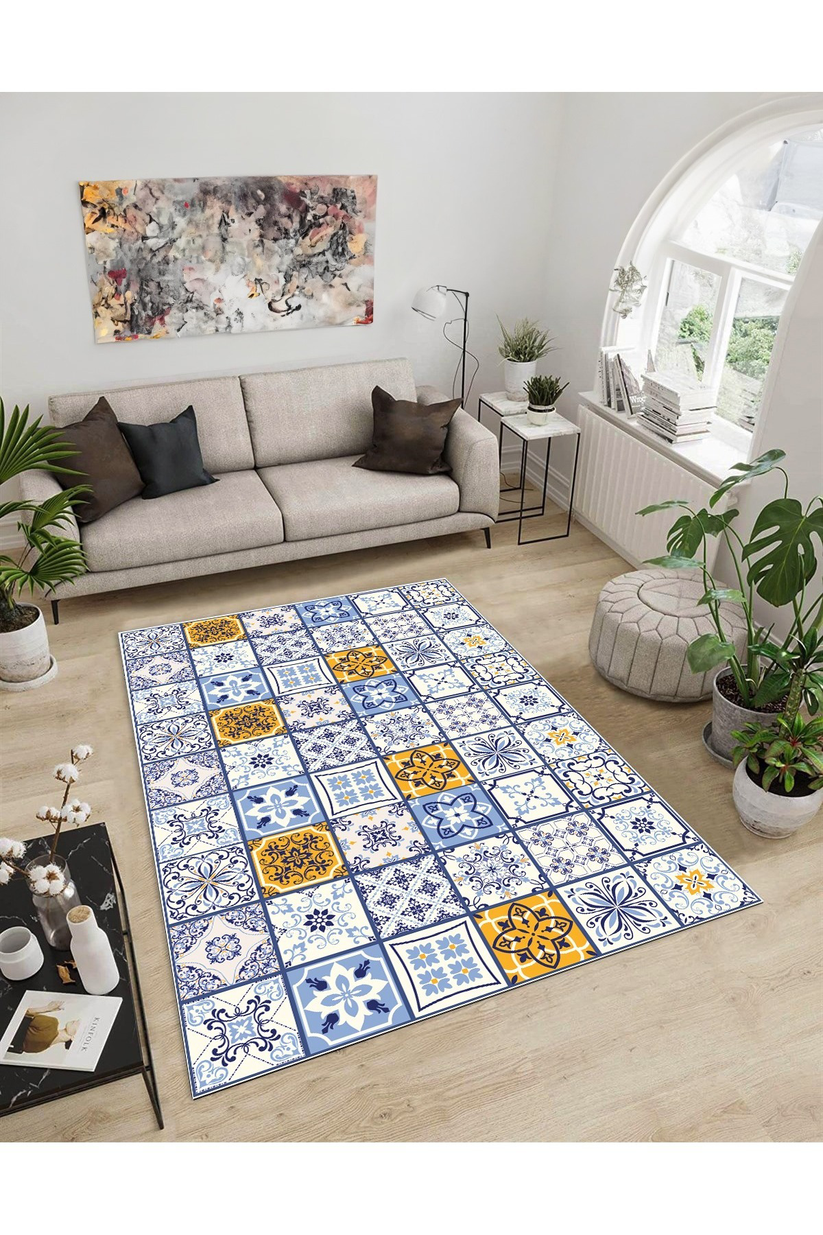 Işıltı Koleksiyonu Model35 Süngerli Dijital Baskılı Saçaksız Mutf