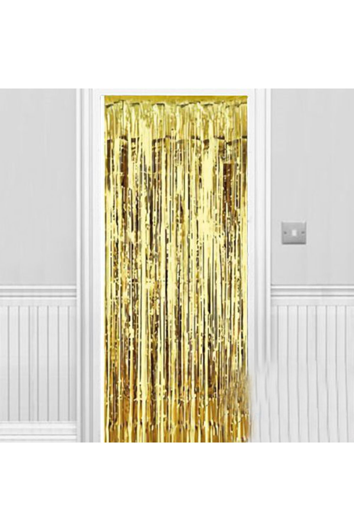 Ok Aksesuar İşıltılı Duvar Ve Kapı Perdesi Gold 90X200 Cm  Go50609765550