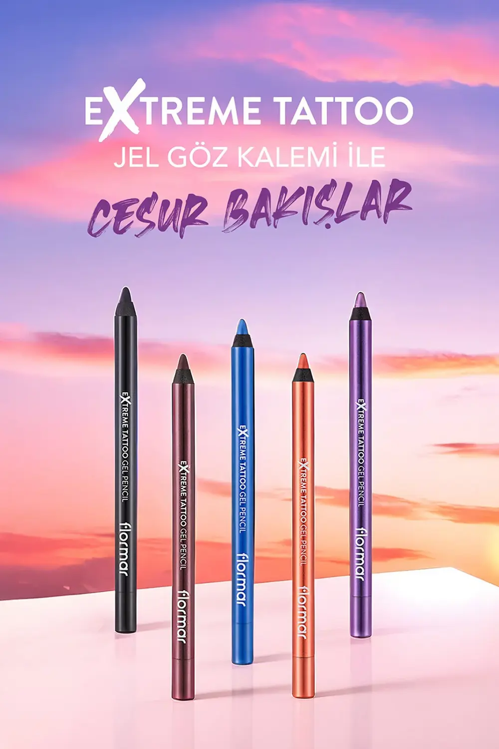 Işıltılı Kalıcı Göz Kalemi (PEMBE-TEN) - Extreme Tattoo Gel Penci
