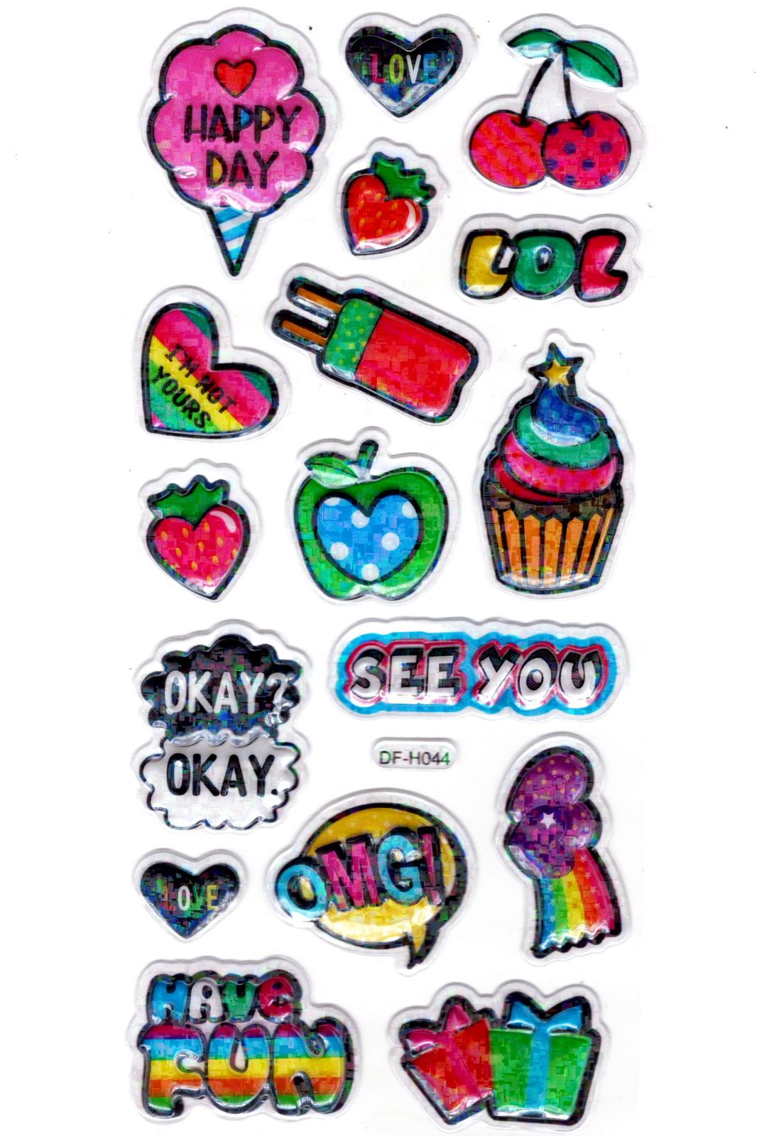 Işıltılı Sticker Kabartmalı Stiker Defter Planlayıcı Etiket (Dfh0
