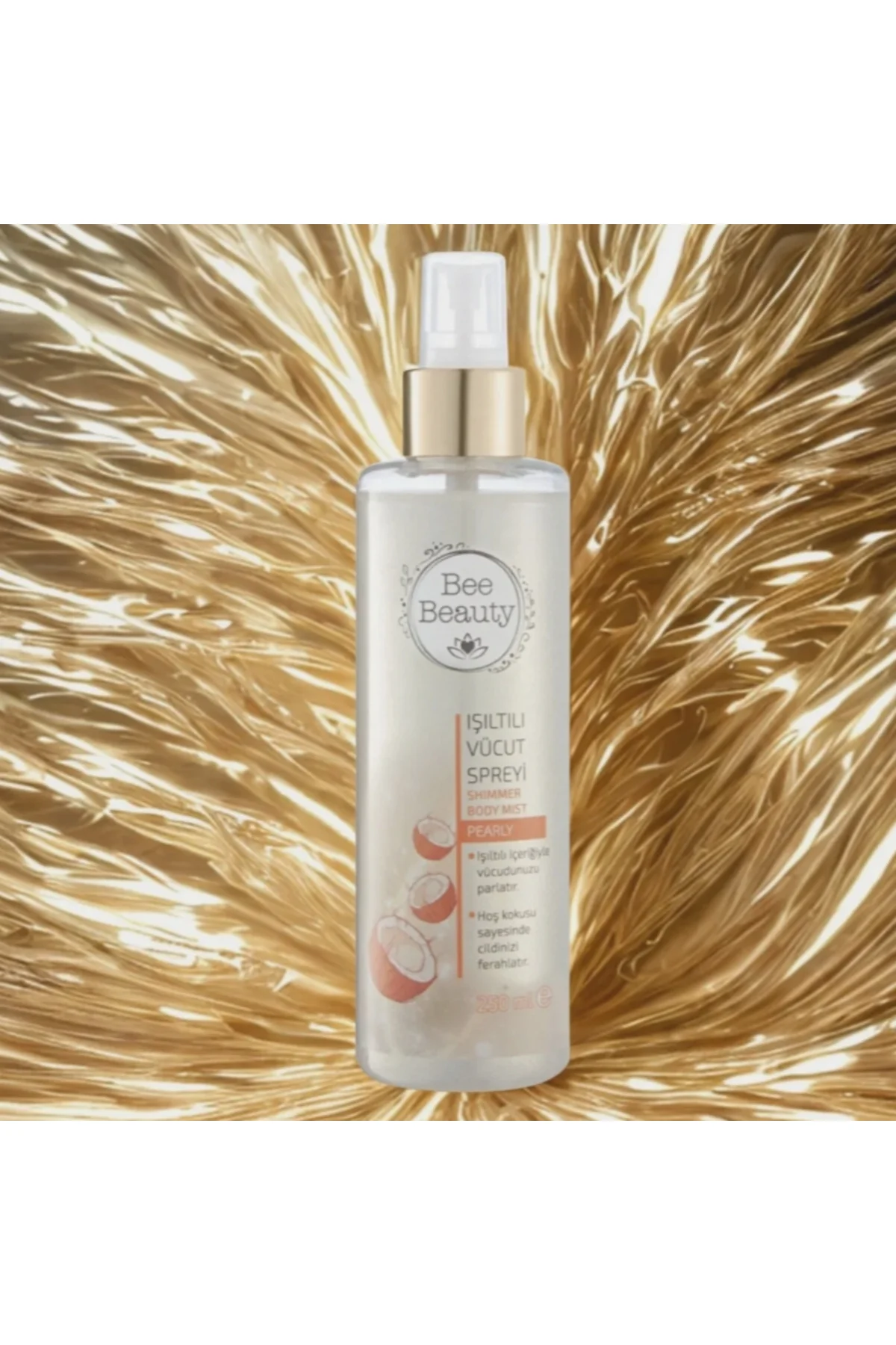 Işıltılı Vücut Spreyi Hindistan Cevizli 250ml Vücut Parlatıcı Hoş Kokulu Işıltılı Vücut Spreyi Hindistan Cevizli 250ml Vücut Parlatıcı Hoş Kokulu