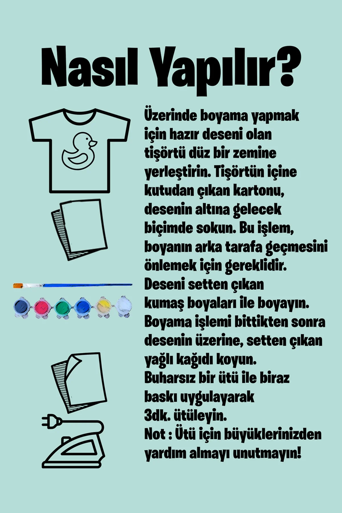 Isim Yazabileceğiniz Çocuklar Için Tişört Boyama Seti Full Set - Görsel 5