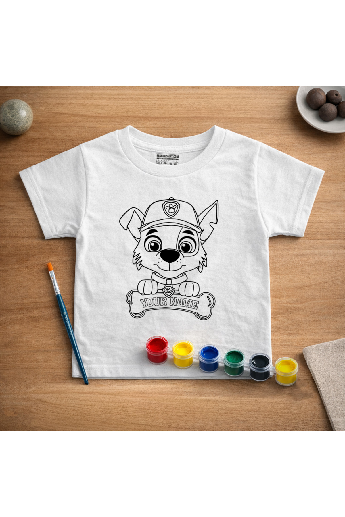 İsim Yazılabilen Paw Patrol Çocuk Tişört Boyama Seti – Full Set F