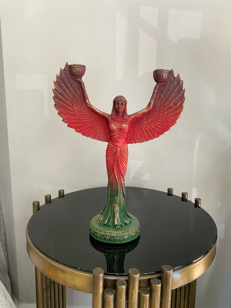 İsis melek kanadı şamdan biblo