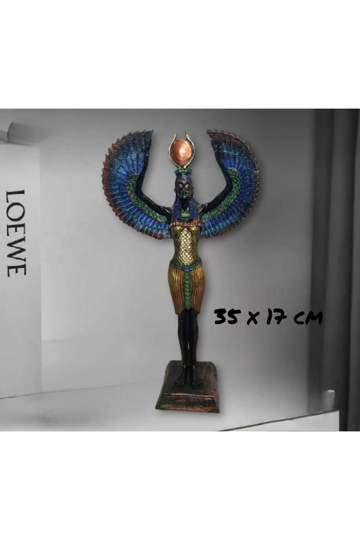 İsis Mısır Tanrıçası Polyester Dekoratif Biblo Heykel