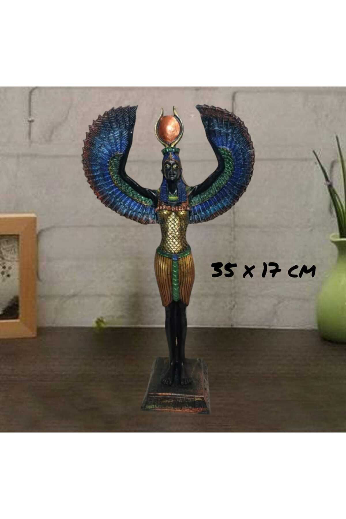 İsis Mısır Tanrıçası Polyester Dekoratif Biblo Heykel