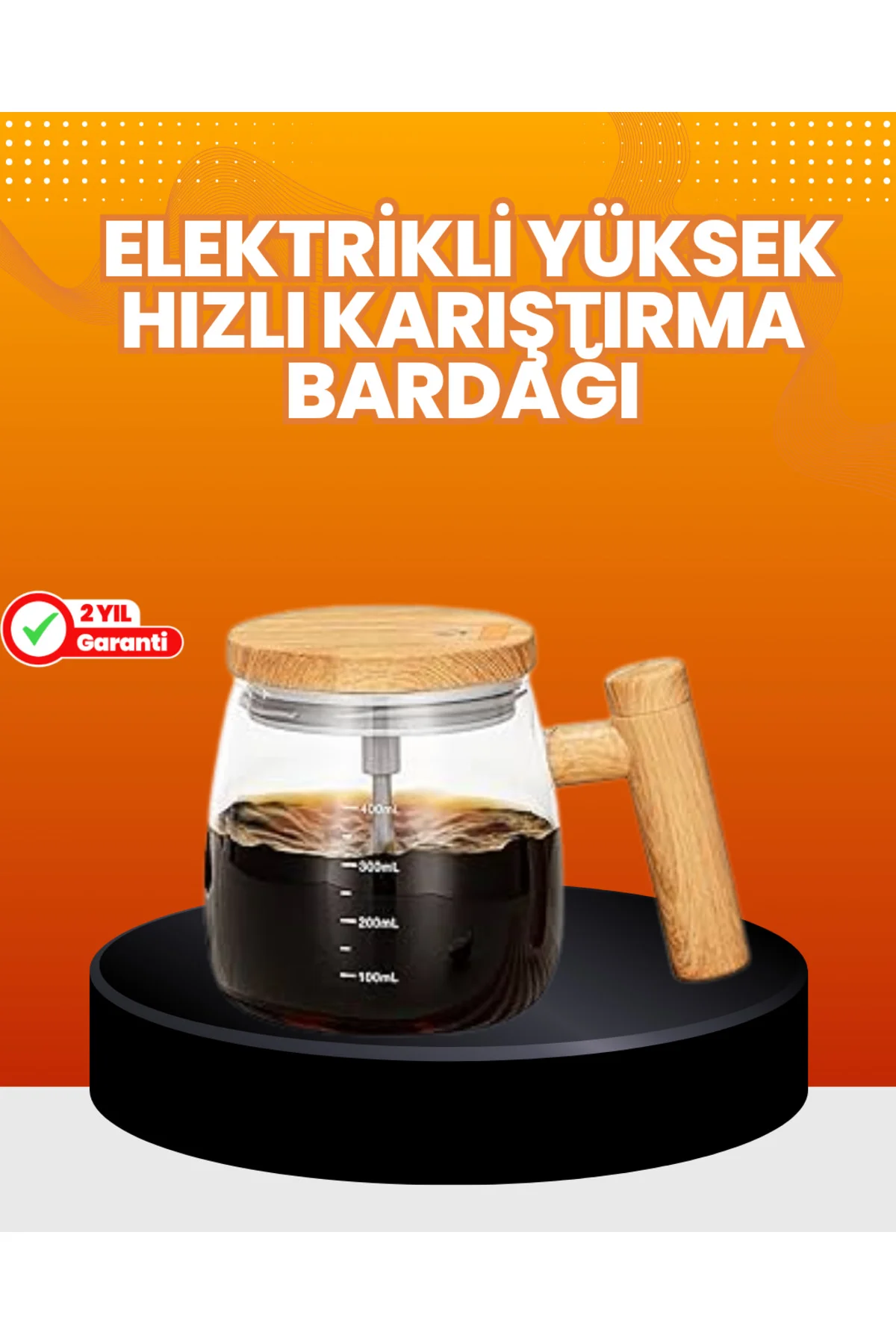 Isıtıcılı Manyetik Karıştırıcı Kupa – 400 ml, C Tipi Şarjlı, Akıllı Tasarım