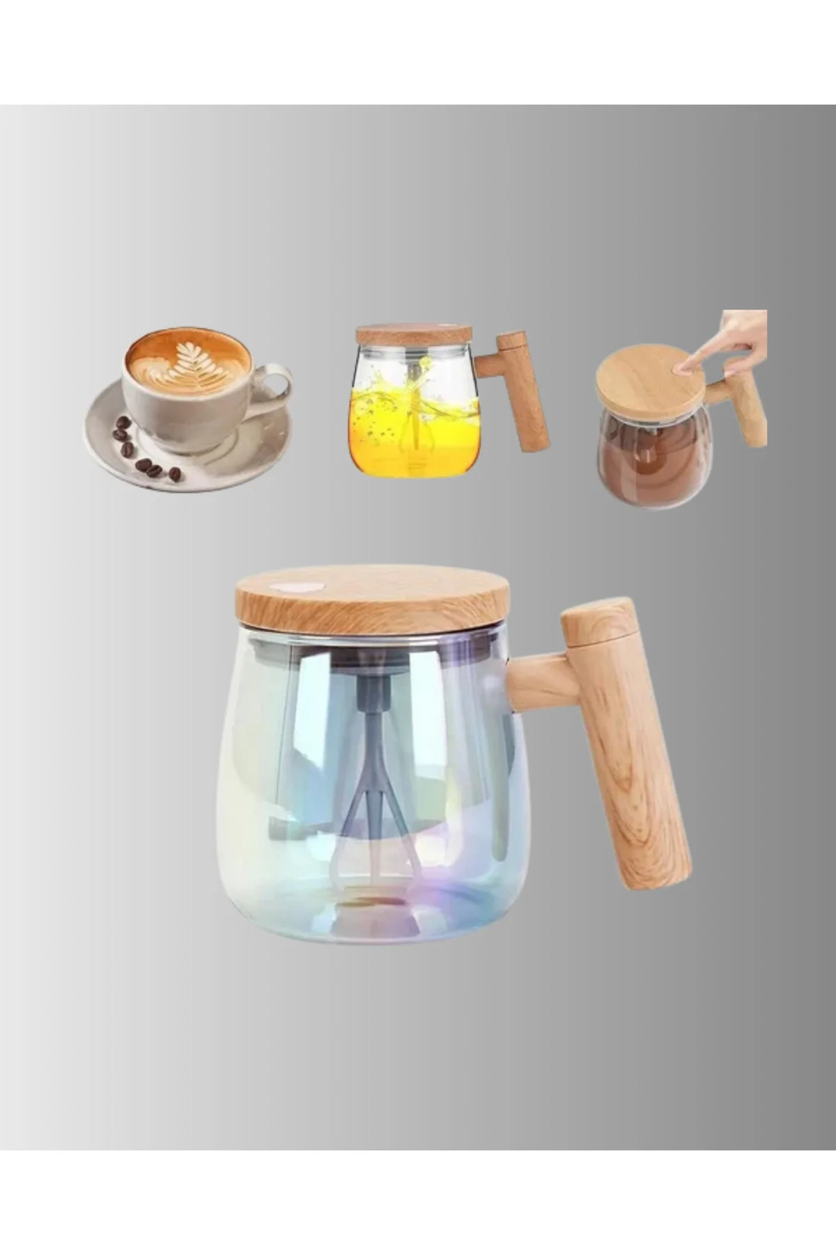 Isıtıcılı Manyetik Karıştırıcı Kupa – 400 ml, C Tipi Şarjlı, Akıllı Tasarım