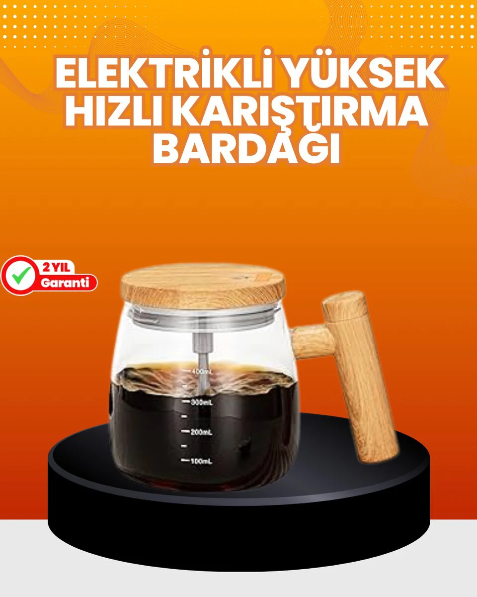 Isıtıcılı Manyetik Karıştırıcı Kupa – 400 ml C Tipi Şarjlı Akıllı