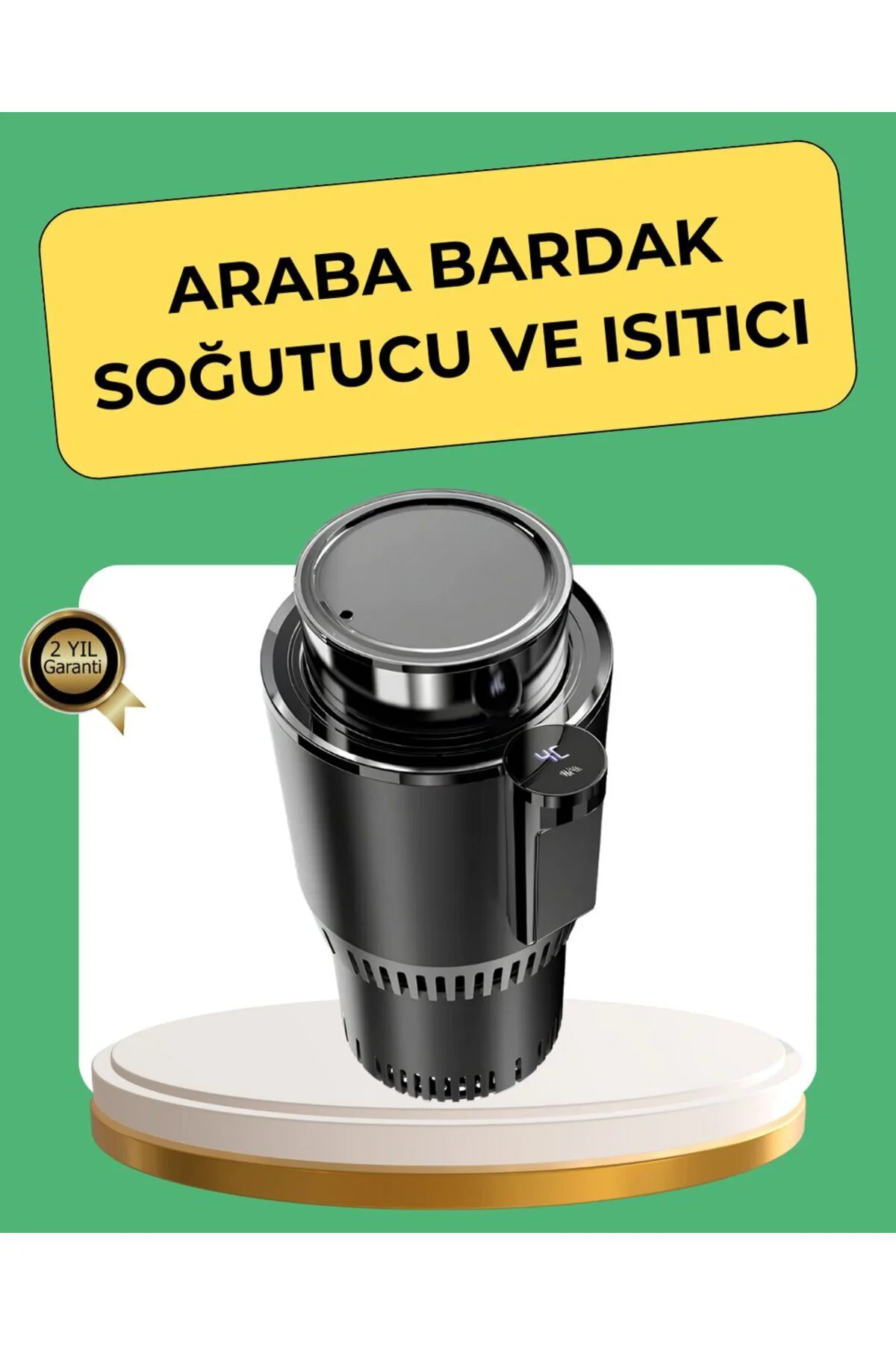 Isıtma Soğutma Özellikli Araç Bardaklığı Çakmak Girişli Akıllı - 