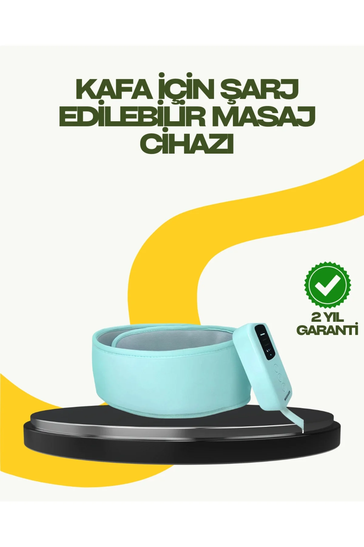Isıtmalı Baş Masaj Aleti Rahatlatıcı ve Stres Giderici Tasarım