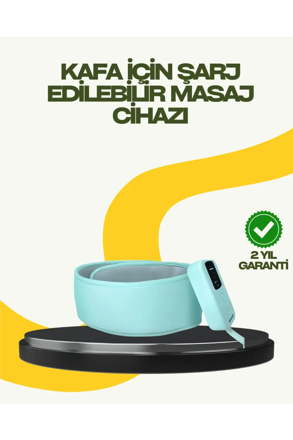 Isıtmalı Baş Masaj Aleti Rahatlatıcı ve Stres Giderici Tasarım