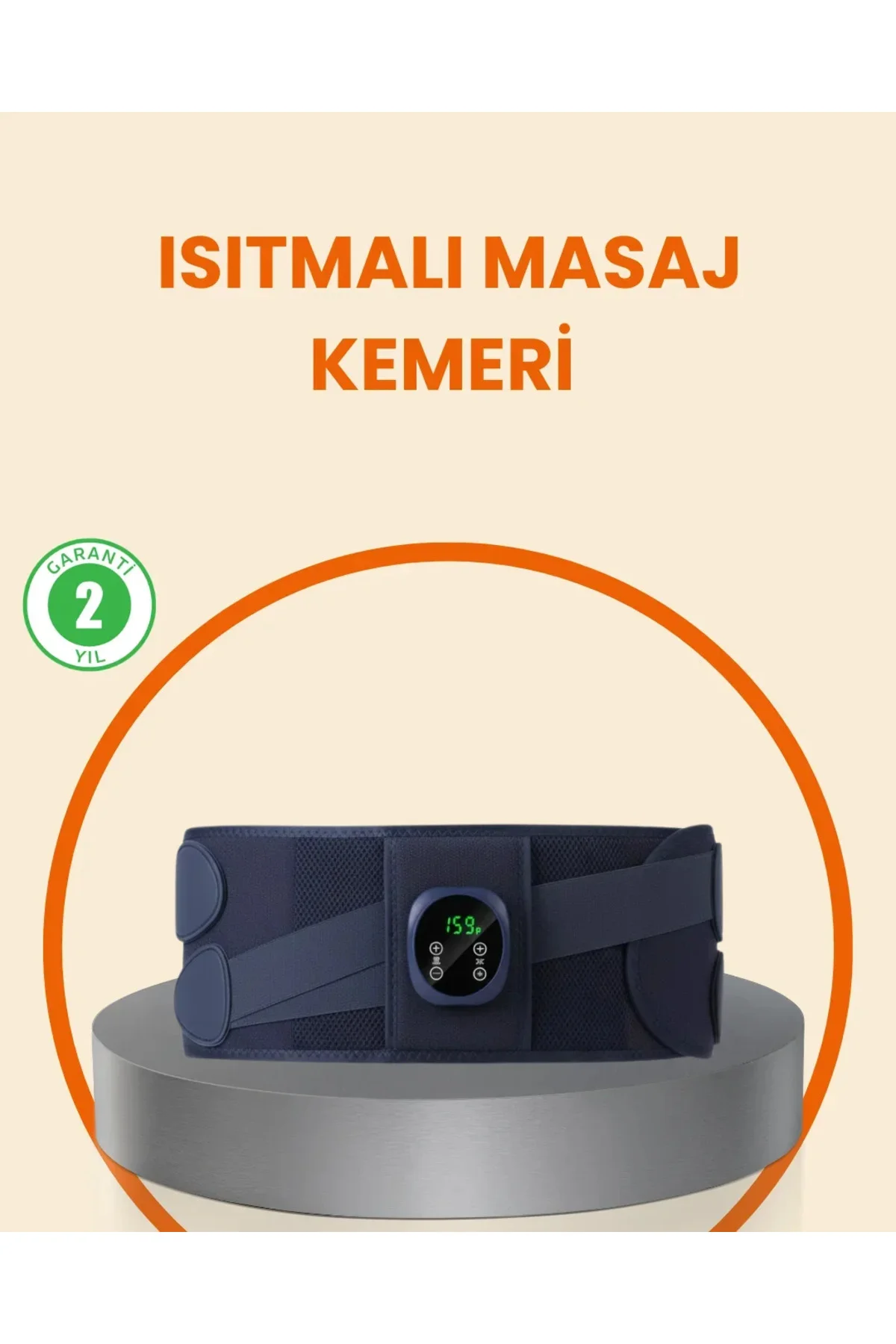 Isıtmalı Masaj Kemeri Dijital Ekranlı Bel Çevresi 100 cm Altı Uyumlu