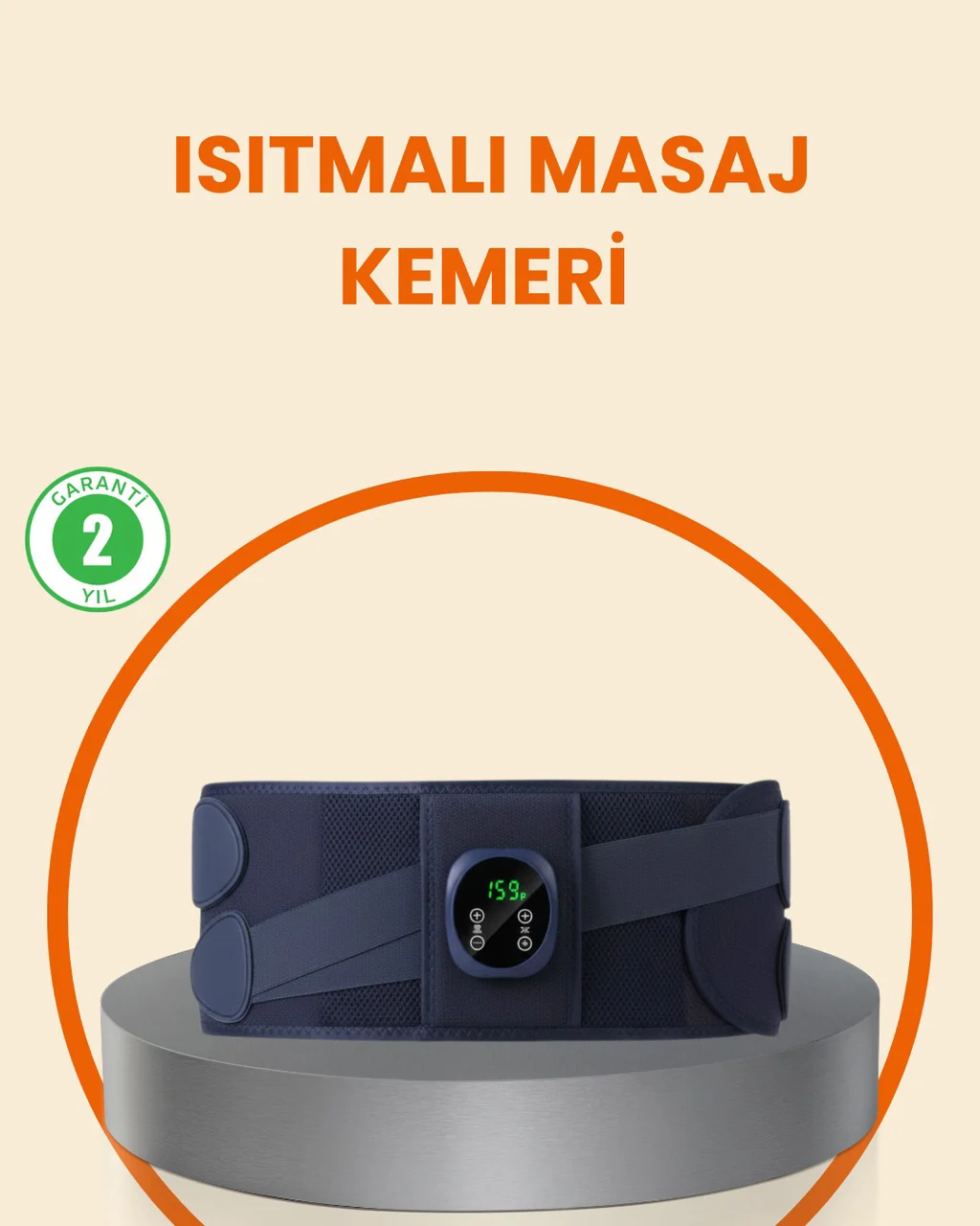 Isıtmalı Masaj Kemeri Dijital Ekranlı Bel Çevresi 100 Cm Altı Uyumlu - Lisinya