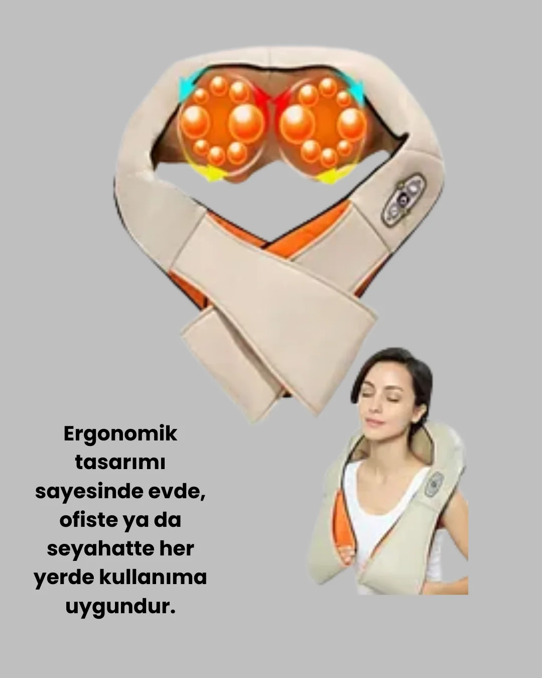 Isıtmalı Ovmalı Masaj Aleti Kas Gevşetici ve Kan Dolaşımı Düzenle