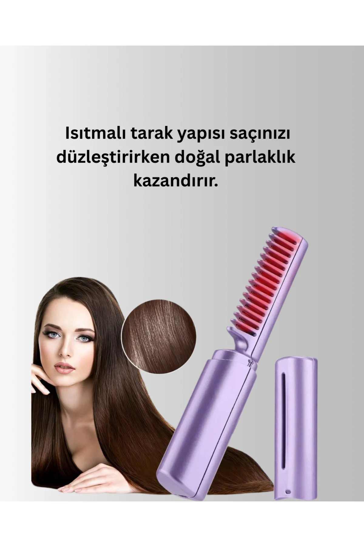 Isıtmalı Saç Düzleştirici Fırça – Kablosuz ve Hafif Tasarım
