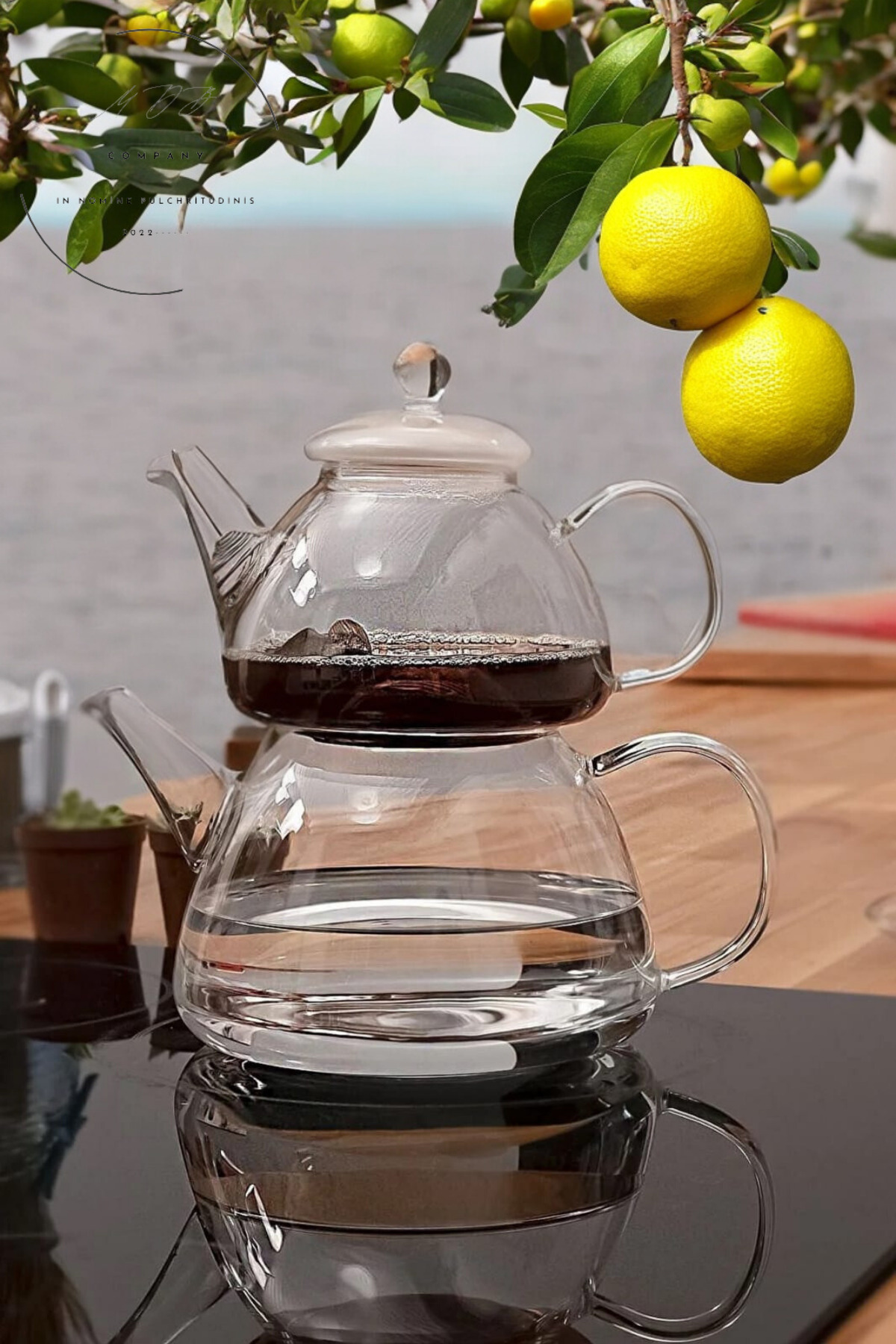 Mutfaksultani İsıya Dayanıklı Borosilikat Lüks Cam Çaydanlık Demlik Set