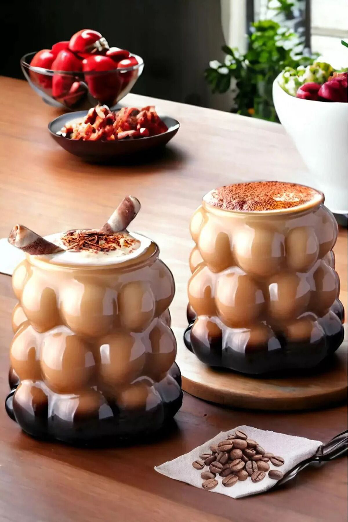 Dmr İsıya Dayanıklı Borosilikat Boncuk Şekilli Bardak | Kahve Ve Sunu