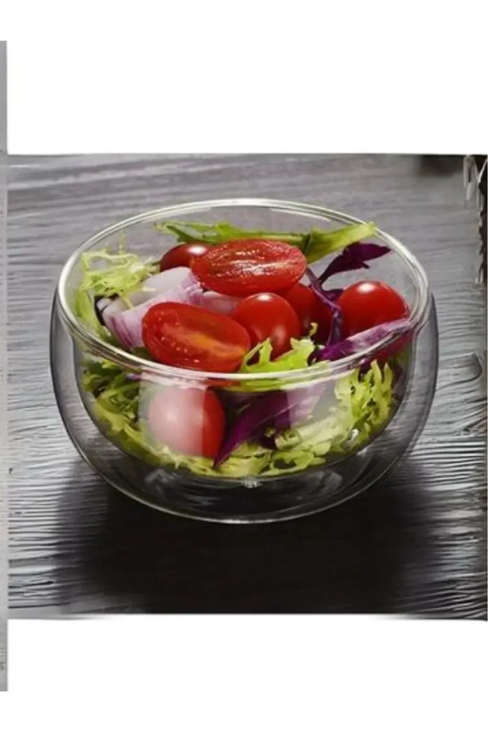 Isıya Dayanıklı Borosilikat Çift Cidarlı Sunum Kasesi (450 ML)