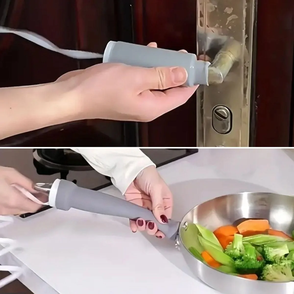 Isıya Dayanıklı Silikon Kauçuk Tencere,kapı Tutma Kılıfı Kendinden Küçülen,her Sapa Uyumlu Tava Kulp Yalıtımı 12-15 Cm Bx40