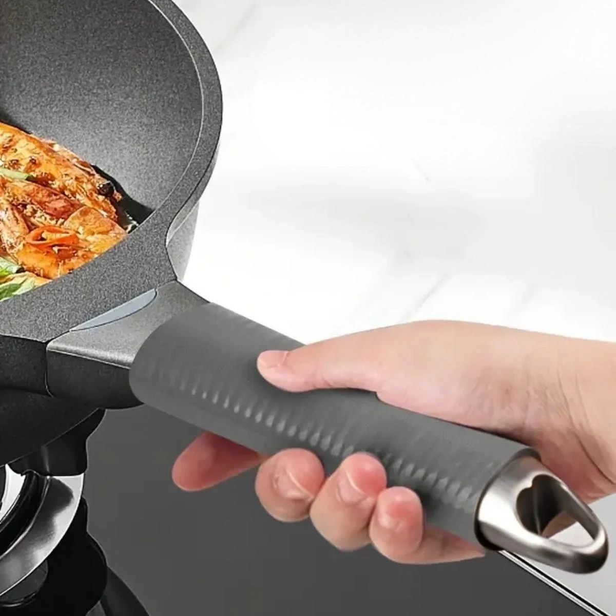 Isıya Dayanıklı Silikon Kauçuk Tencere,kapı Tutma Kılıfı Kendinden Küçülen,her Sapa Uyumlu Tava Kulp Yalıtımı 12-15 Cm Bx40