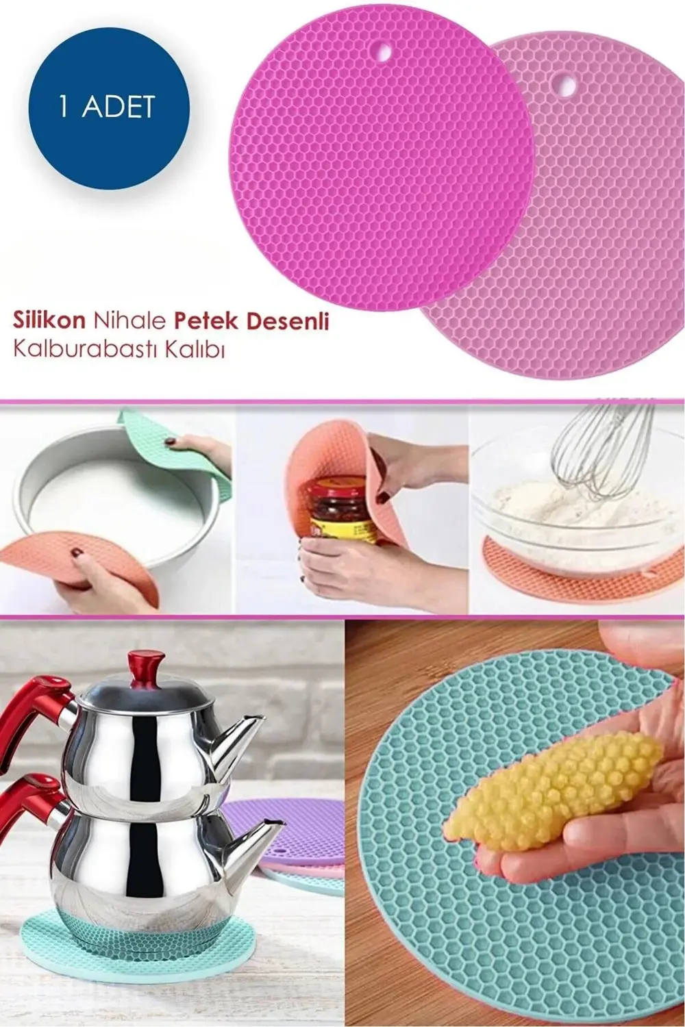 Isıya Dayanıklı Silikon Daire Nihale Ve Kalburabastı Kalıbı Tepsi