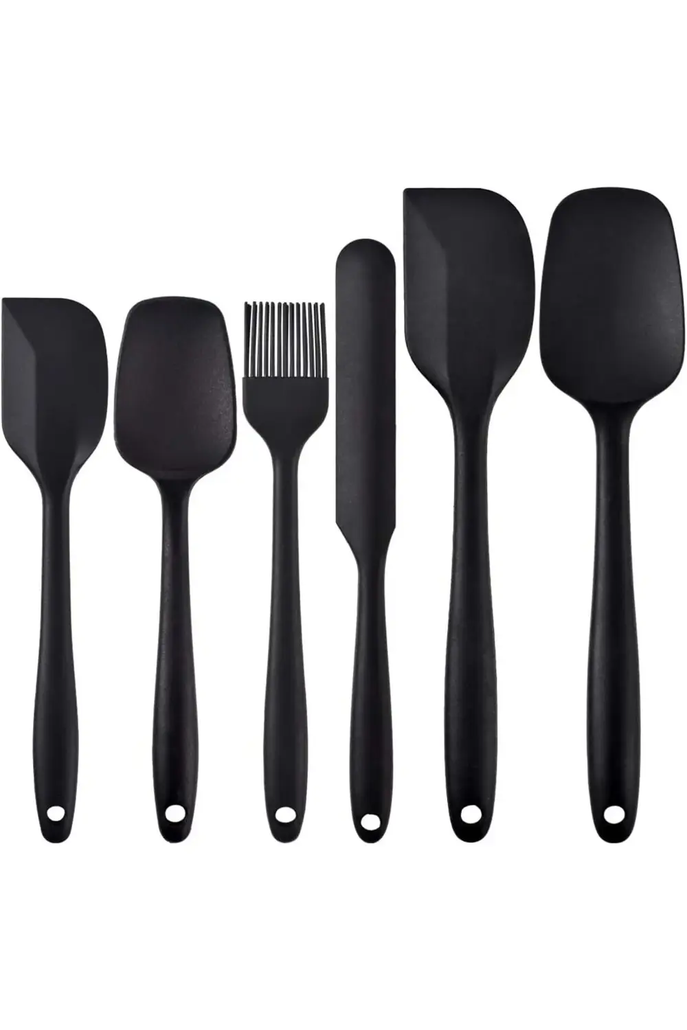 Isıya Dayanıklı Silikon Spatula Seti, 6 Parça Set, Yapışmaz Kauçu