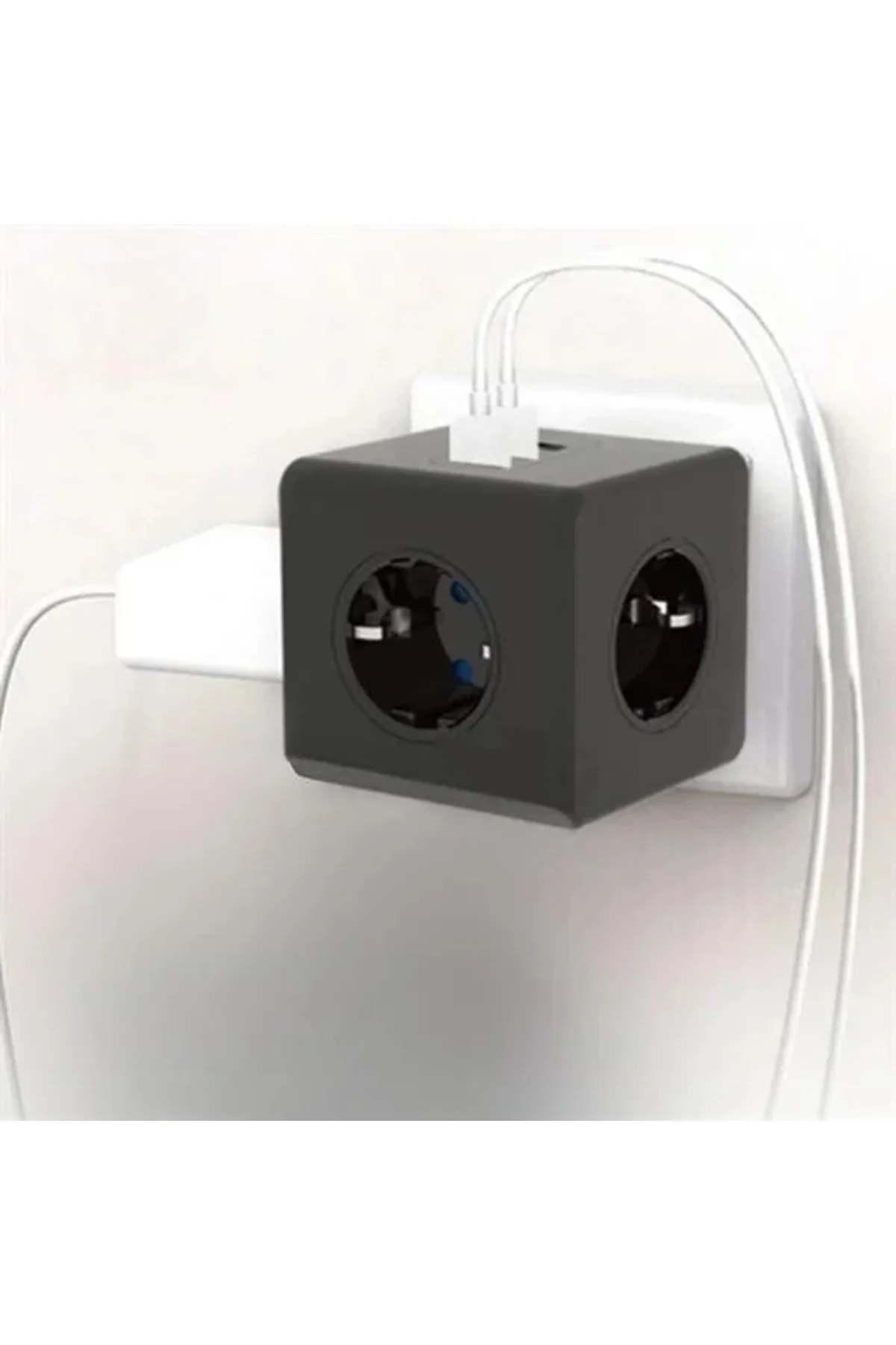 Isıya Dayanıklı Termal Akım Korumalı ve Çocuk Korumalı 3 Priz Girişli 3 USB Girişli Küp Priz Isıya Dayanıklı Termal Akım Korumalı ve Çocuk Korumalı 3 Priz Girişli 3 USB Girişli Küp Priz