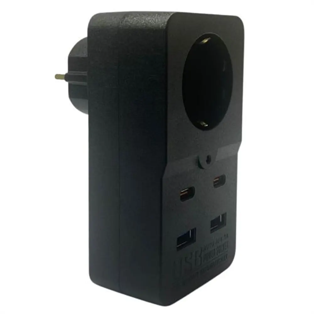 Isıya Dayanıklı Termal Akım Korumalı 1 Priz Girişli 2 USB Girişli Isıya Dayanıklı Termal Akım Korumalı 1 Priz Girişli 2 USB Girişli
