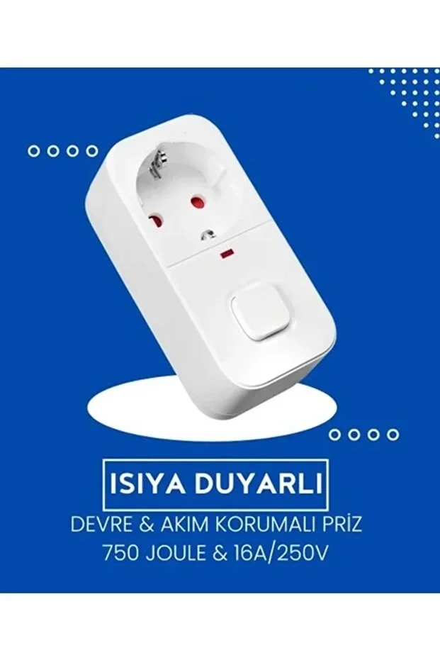 Isıya Duyarlı Devre Ve Akım Korumalı Duvar Tekli Anahtarlı Priz Fiş 16a/250v 750 Fiyatı, Yorumları ve Özellikleri