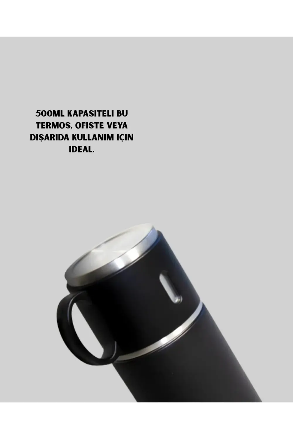 Isıyı Uzun Süre Koruyan 500 ml Termos Seti | Çelik Gövde, 2 Barda