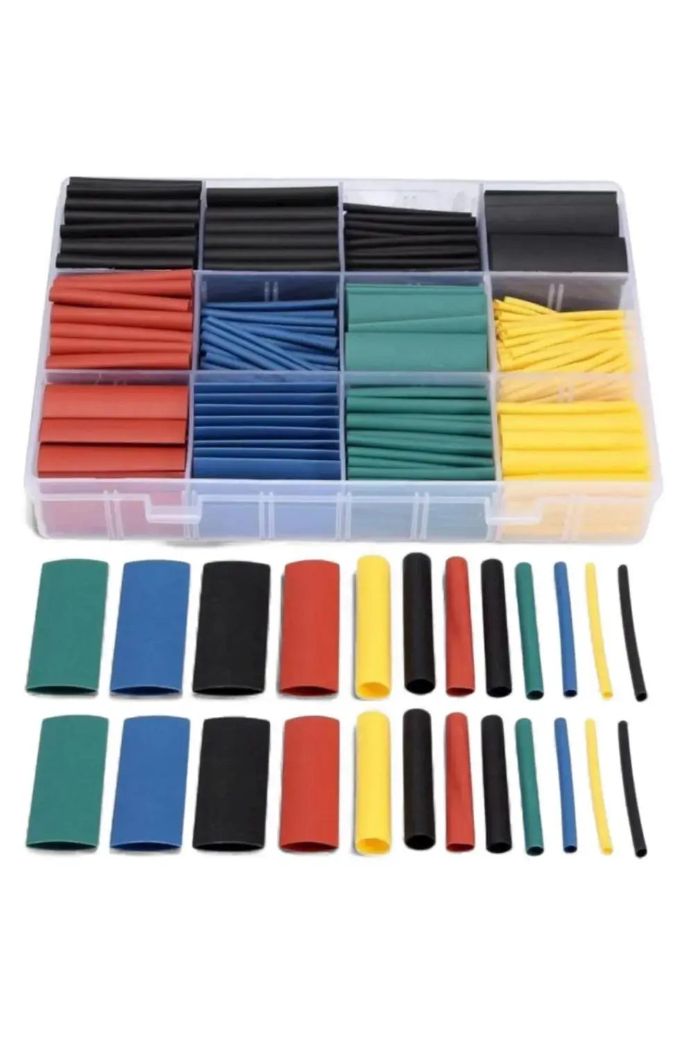 Isıyla Daralan Makaron 530 Adet Set – 12 Boy, Elektrik Kablo İzol