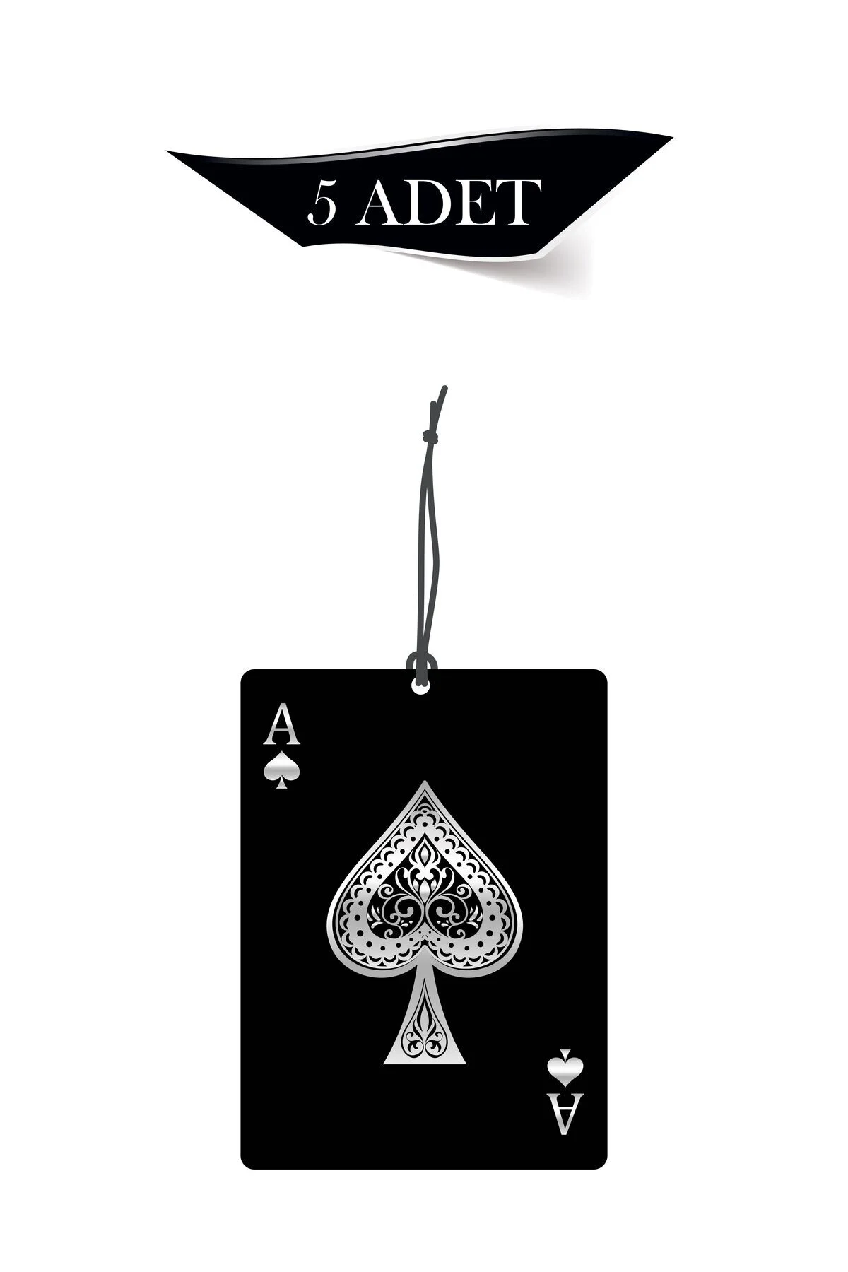 İskambil Kartı 5'li Dekoratif Oto Kokusu ve Oto Aksesuarı