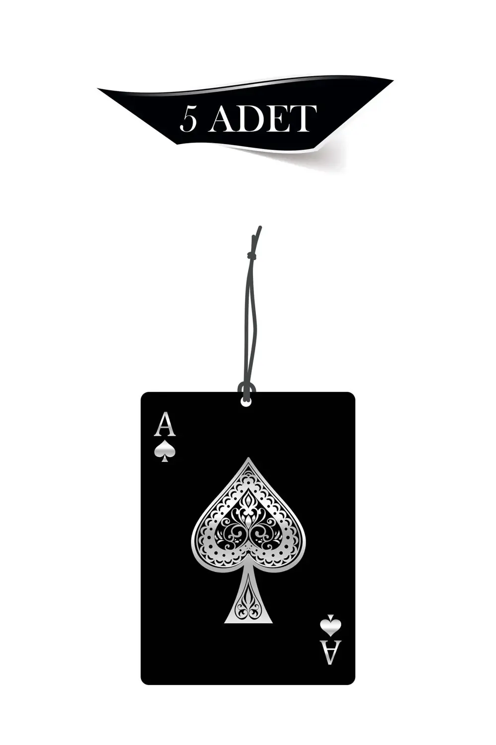 İskambil Kartı 5'li Dekoratif Oto Kokusu ve Oto Aksesuarı