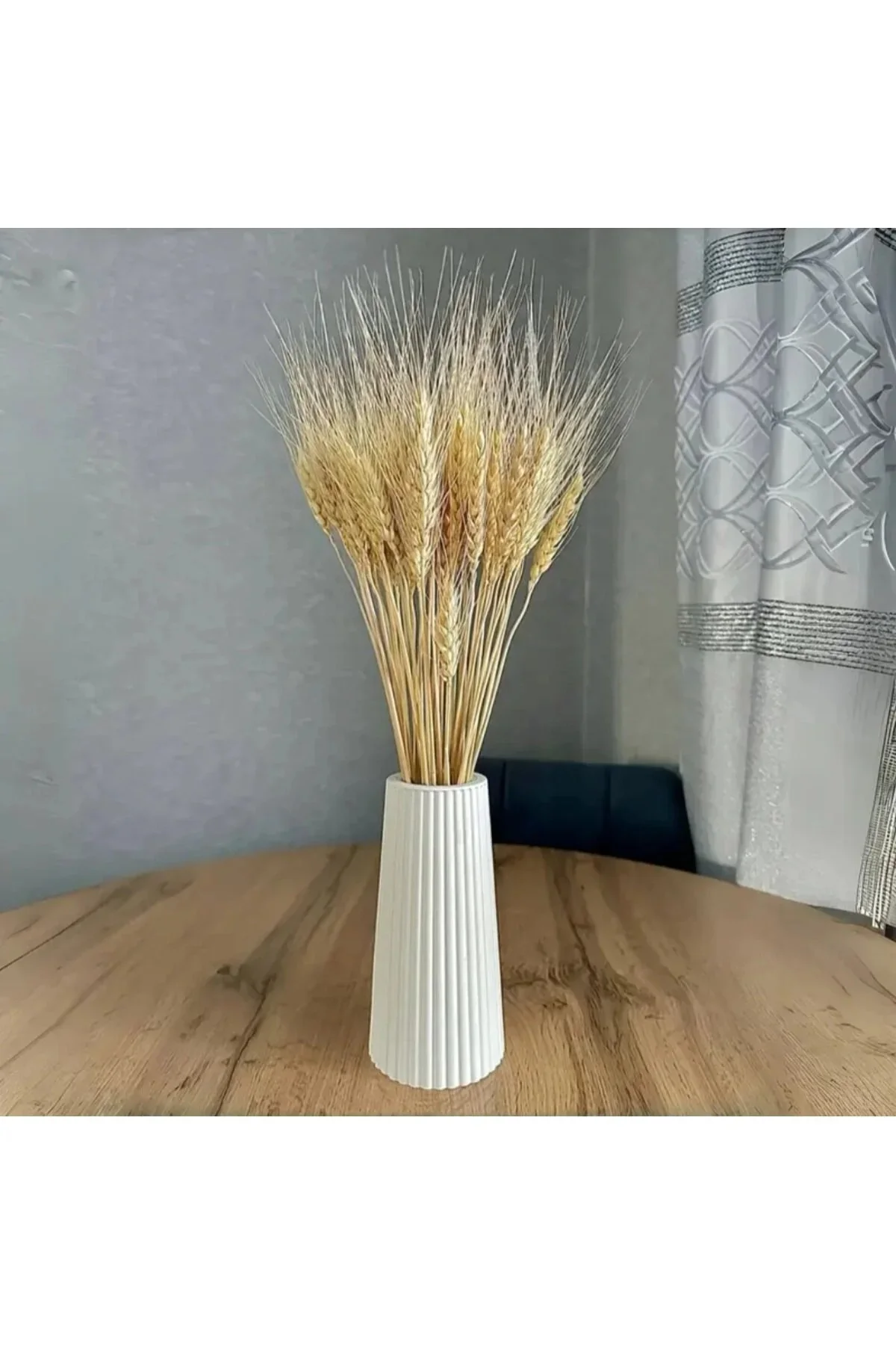 İskandinav Bohem Tarzı Çizgili Dekoratif Vazo 20 Cm