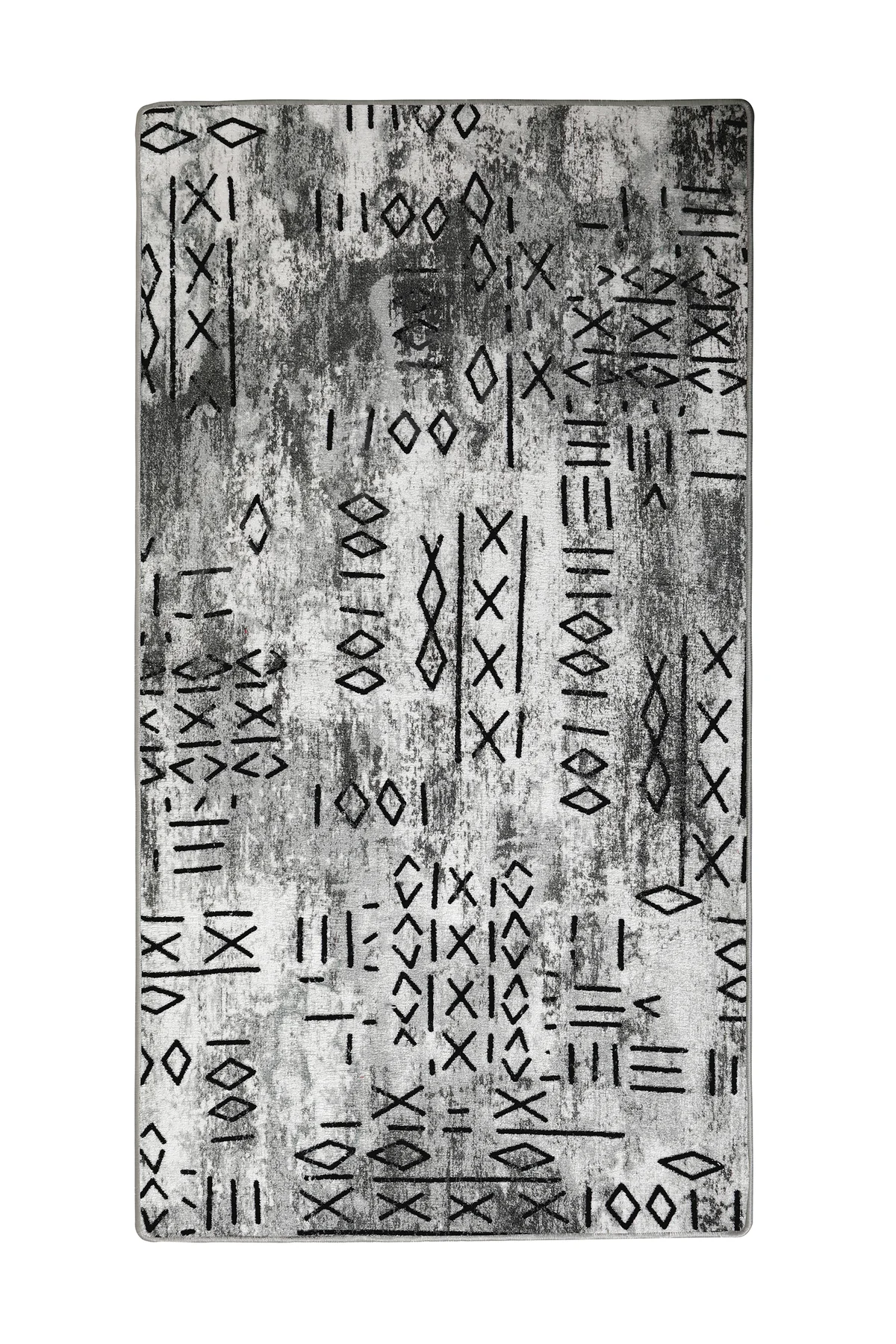 İSKANDİNAV Halı GRİ Yıkanabilir Kaymaz Kesme Halı Yolluk 100x150