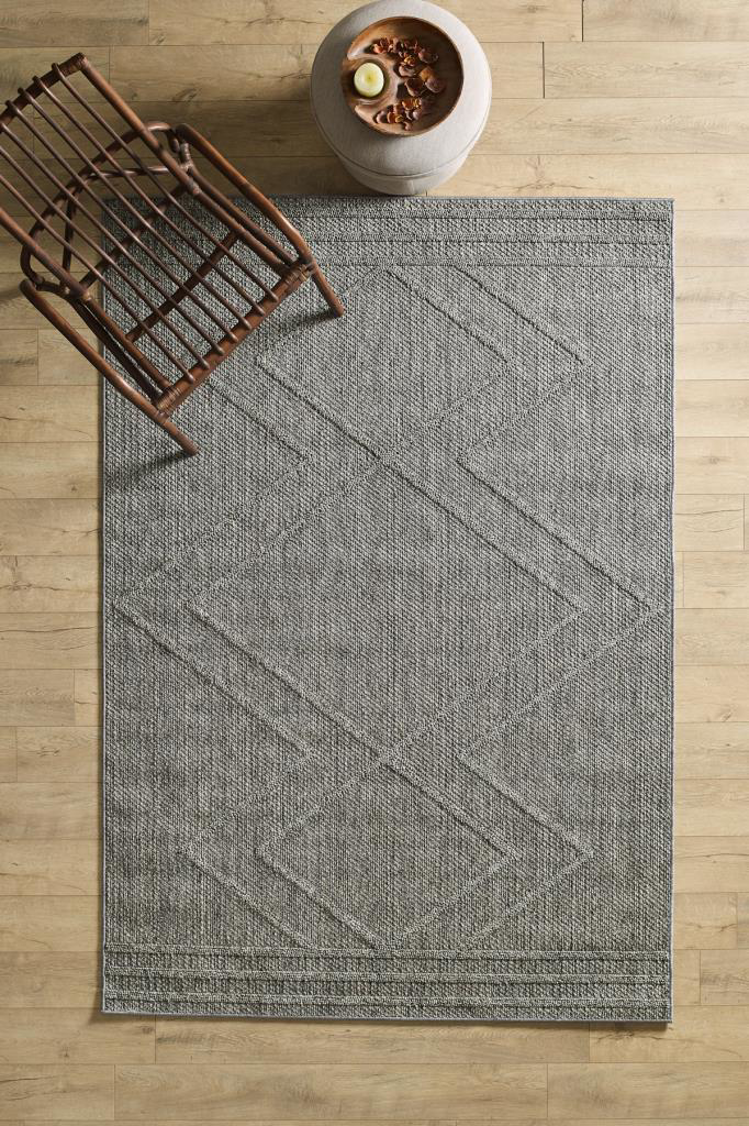 Red Hali İskandinav Tasarim Zigzag Desenli Gri Hali Salon Halisi Mutfak Ha