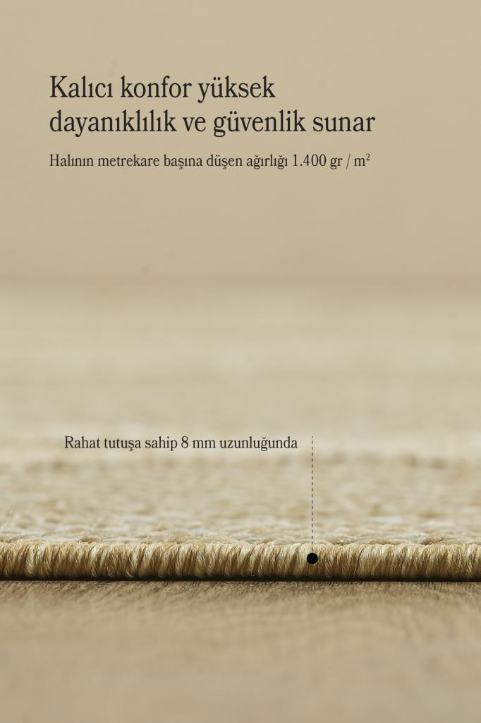Red Hali İskandinav Tasarim Baklava Desenli Bej Hali Salon Halisi Mutfak H