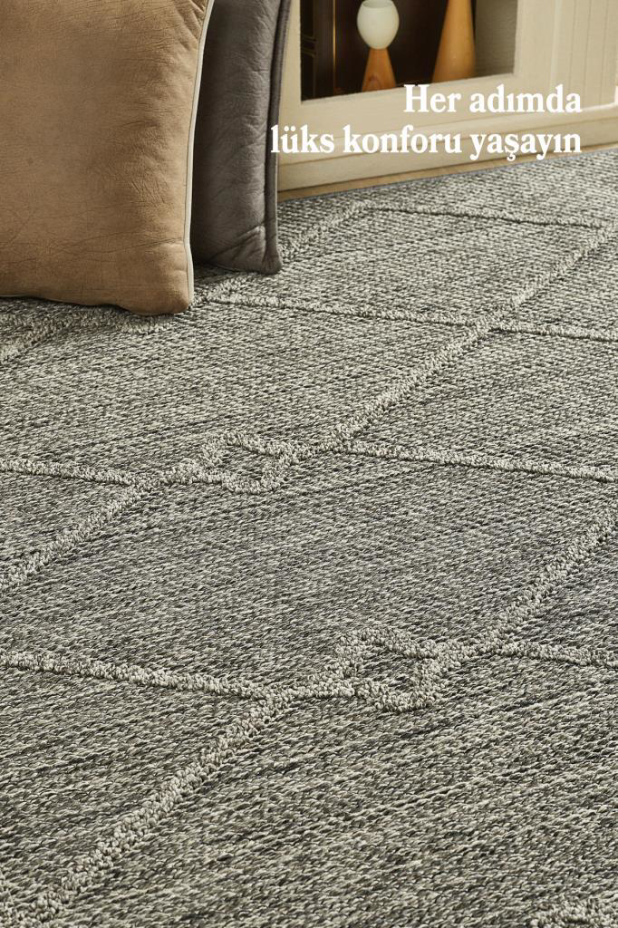 Red Hali İskandinav Tasarim Boho Desenli Gri Hali Salon Halisi Mutfak Hali