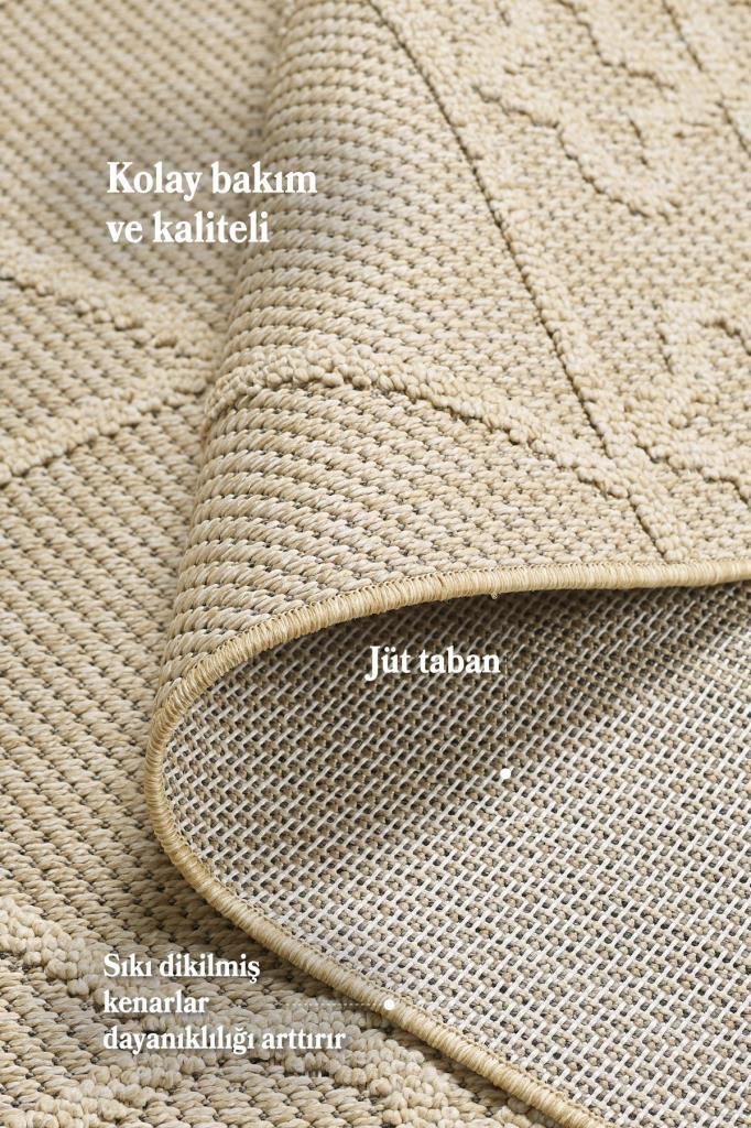 Red Hali İskandinav Tasarim Boho Desenli Bej Hali Salon Halisi Mutfak Hali