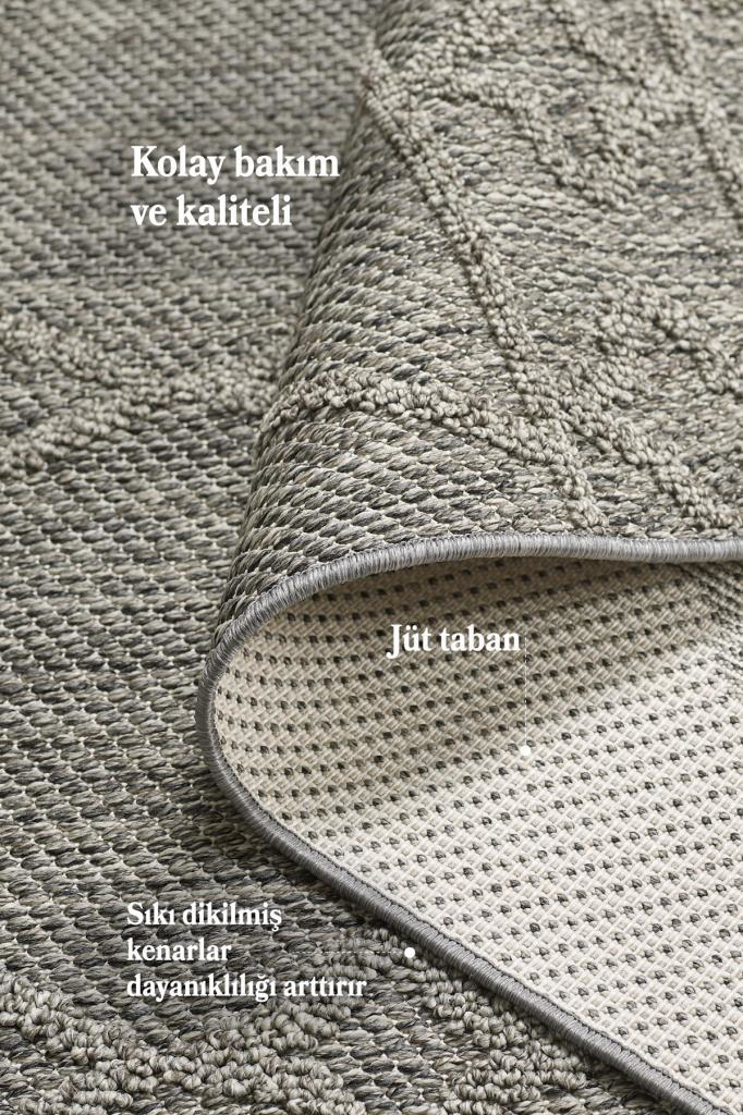 Red Hali İskandinav Tasarim Boho Desenli Gri Hali Salon Halisi Mutfak Hali